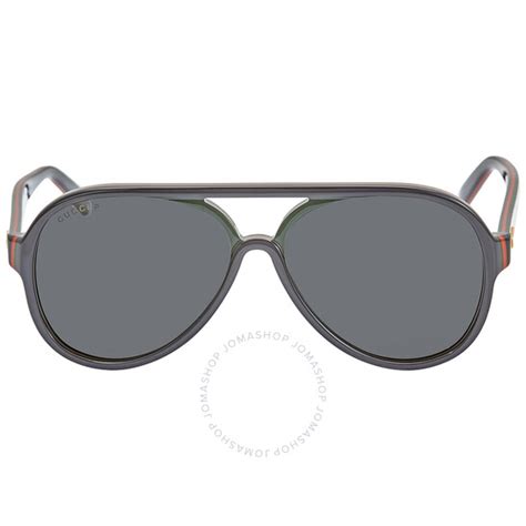 Gucci GG0270 Grey Pilot Men's Sunglasses GG0270S 002 57